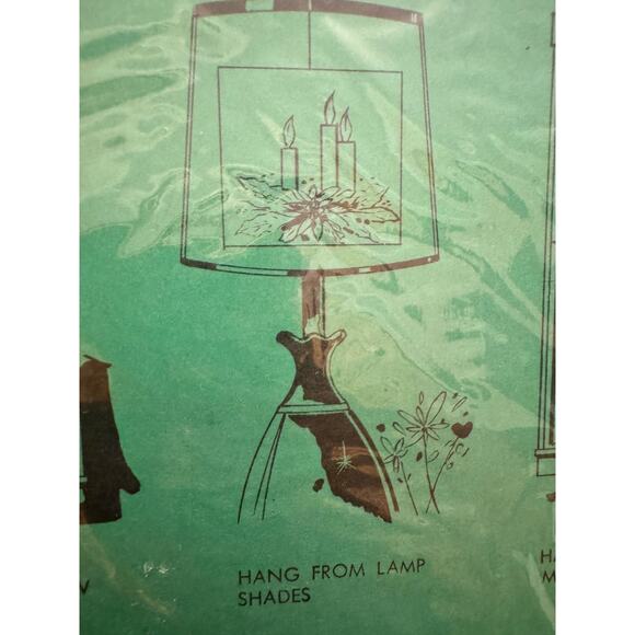 Vntg 1974 Crystalline Christmas Candle See-Through Window Decoration Suncatcher - Picture 8 of 9